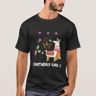 Little Birthday Girl Llama Princess Cute llamas T-Shirt