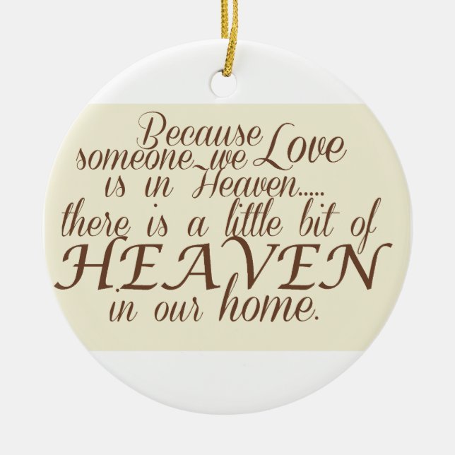 Little bit of Heaven Ceramic Tree Decoration (Front)