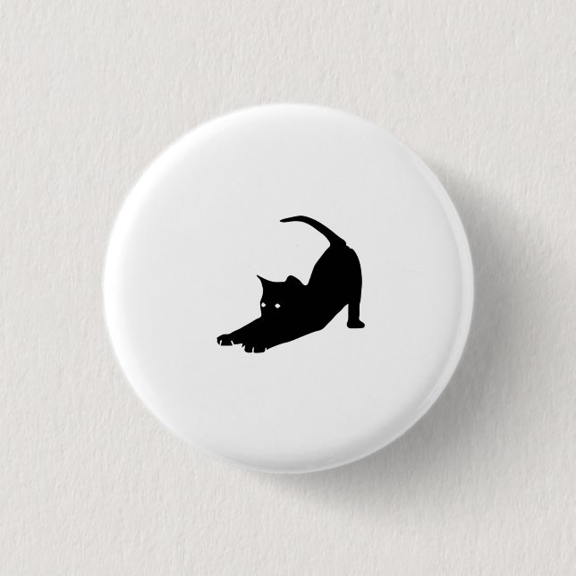 Little Black Cat  3 Cm Round Badge (Front)