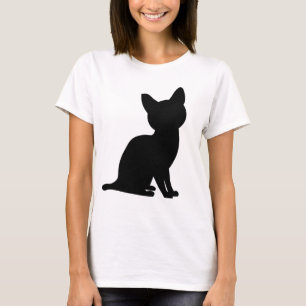 LITTLE BLACK CAT ART T-SHIRTS TEES