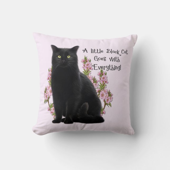 LITTLE BLACK CAT CUSHION (Front)