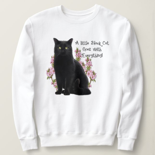 LITTLE BLACK CAT SWEATSHIRT (Design Front)
