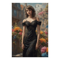 Little Black Dress AI Art Vintage Chic Fashion LBD