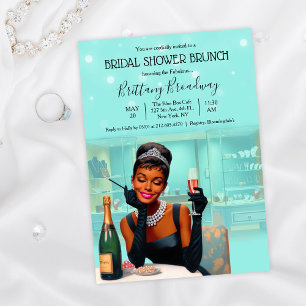 Little Black Dress Bride & Co Glam Bridal Shower Invitation