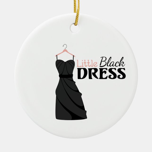 Little Black Dress Ceramic Tree Decoration (Front)