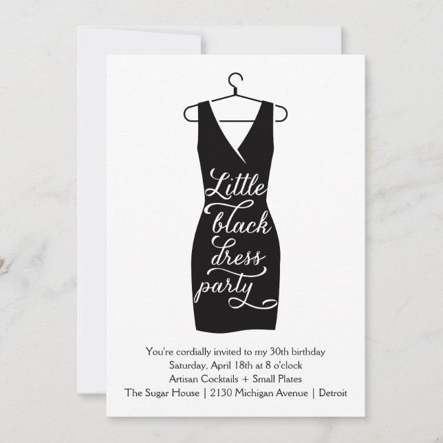 Little Black Dress Invitation (Front)