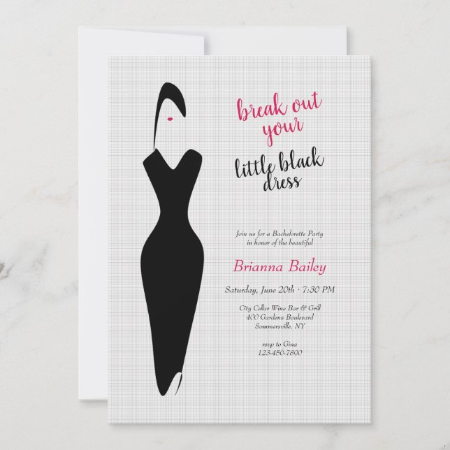 Little Black Dress Invitation (Front)
