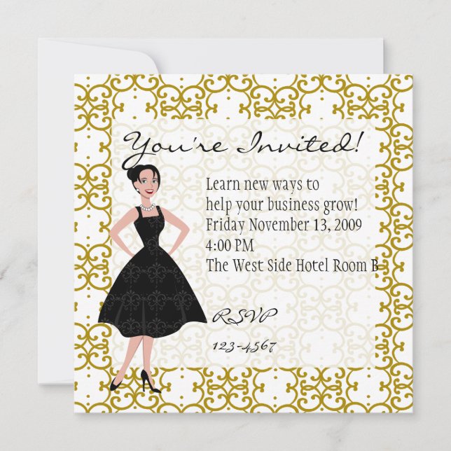little black dress invitation (Front)