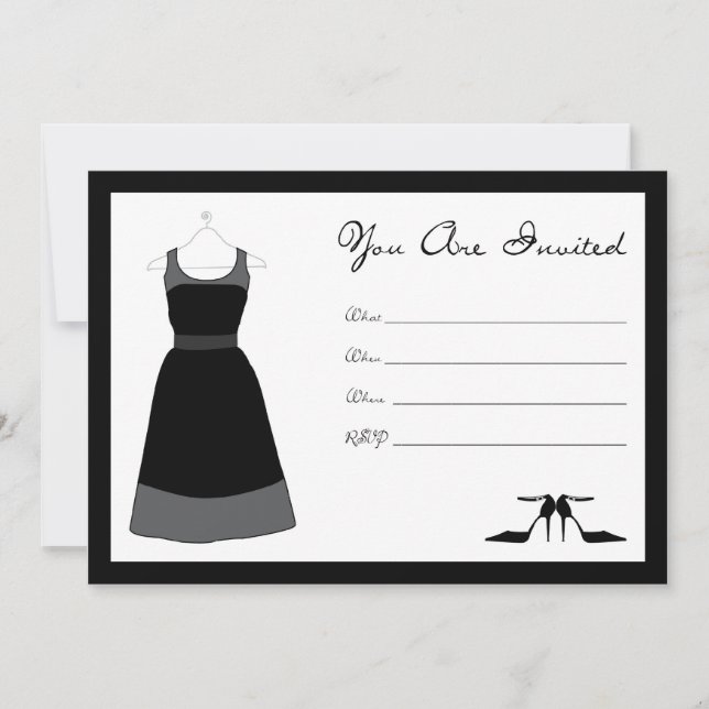 Little Black Dress Party Invitation (Front)