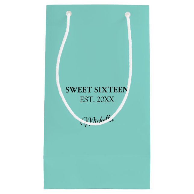 Little Black Dress Shower Celebration Tiara Party Small Gift Bag (Front)