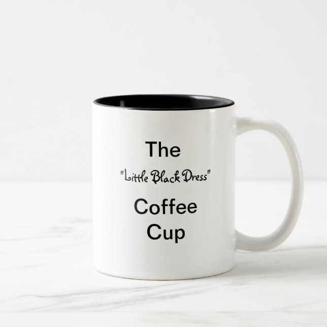 "Little Black Dress" Two-Tone Coffee Mug (Right)