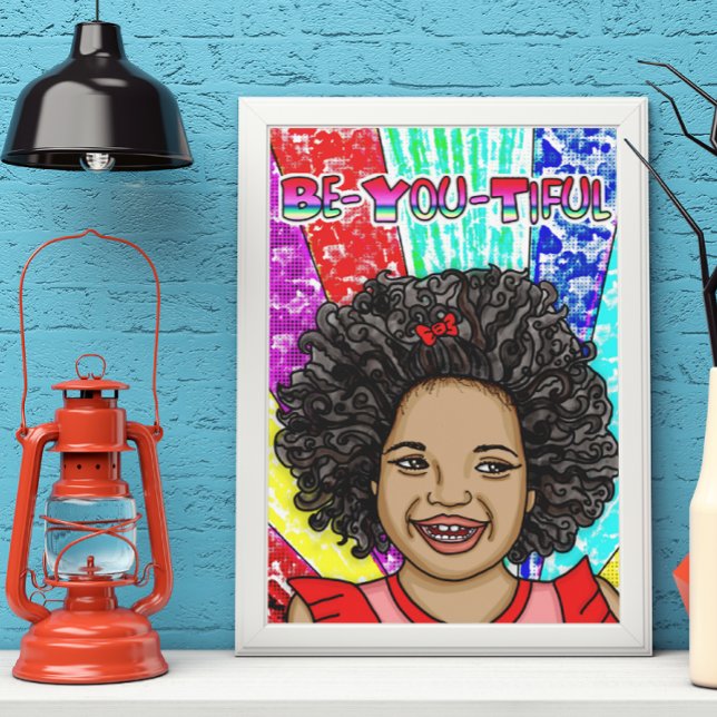 Little Black Girl with Happy Curls Poster (Creator Uploaded)
