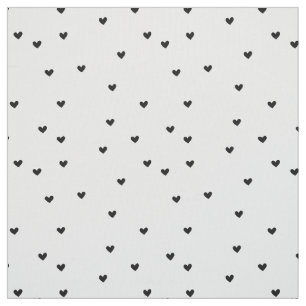 Little Black Hearts Fabric