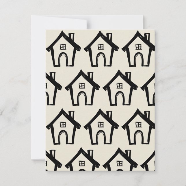 Little Black Houses, We Have Moved Cream Cards (Front)