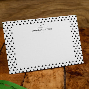 Little Black Triangles Personalised Note Cards