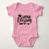 Little Blessing Pink Short Sleeve Baby Bodysuit