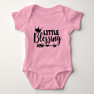 Little Blessing Pink Short Sleeve Baby Bodysuit