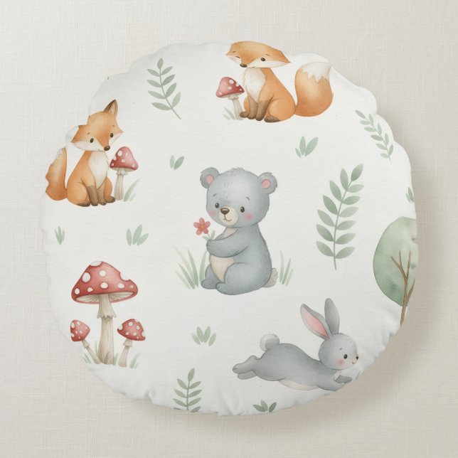Little blossom baby round cushion (Front)