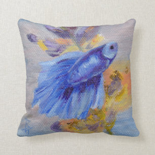 Little Blue Betta Fish Cushion