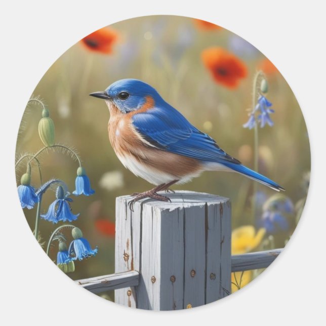 Little Blue Bird Sticker (Front)