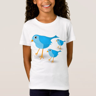 Little Blue Birds Cute Girls or Kids T-Shirt