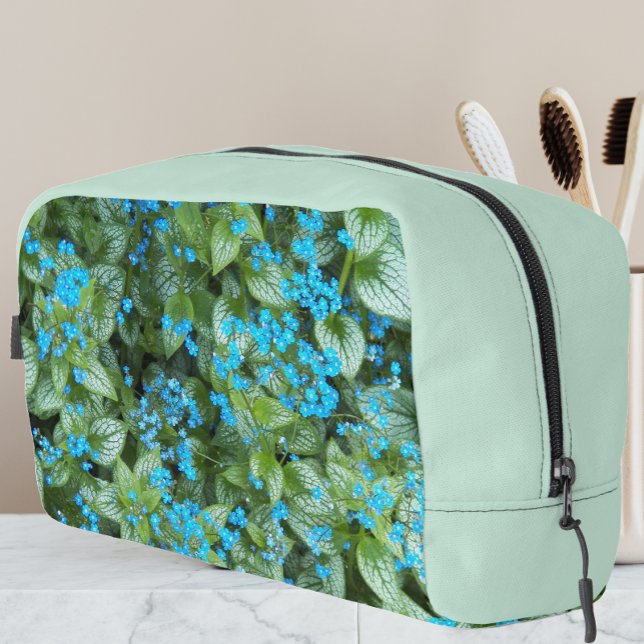 Little Blue Brunnera Flowers Floral Dopp Kit (In Situ)