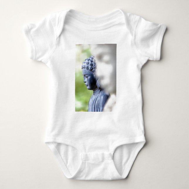 Little Blue Buddha Baby Bodysuit (Front)