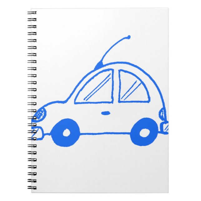 Little blue car spiral notebook (Front)