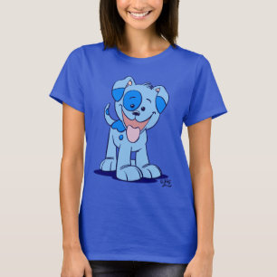 Little blue cartoon puppy Women T-shirt