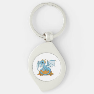 Little Blue Dragon Key Ring