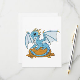 Little Blue Dragon RSVP Card