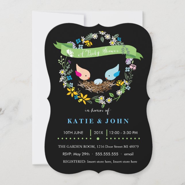 Little Blue Egg  |  Boy Baby Shower Invitation (Front)