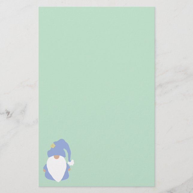 Little Blue Gnome Stationery (Front)