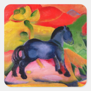 Little Blue Horse, 1912 Square Sticker