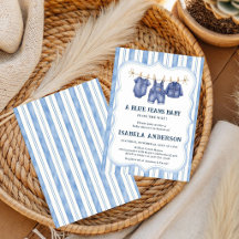 Little Blue Jean Is On The Way, Denim Baby Shower,