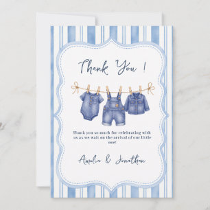Little Blue Jean Is On The Way, Denim Baby Shower, Invitation