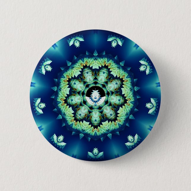 Little Blue Man 6 Cm Round Badge (Front)
