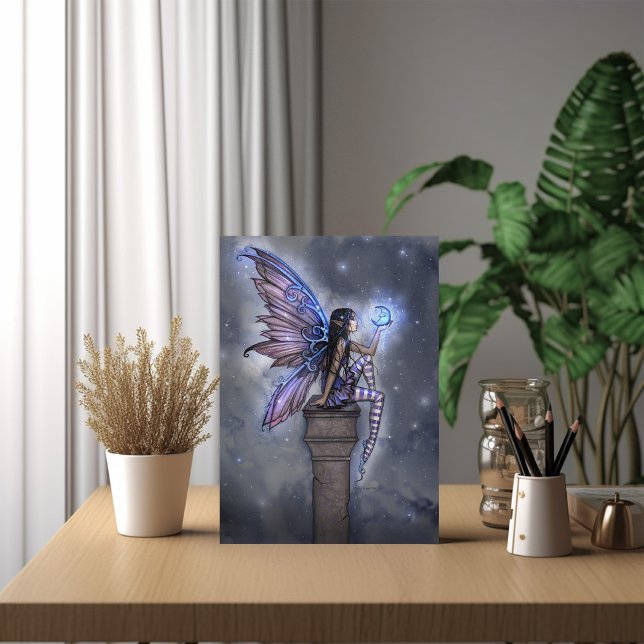 Little Blue Moon Fairy Greeting Card (Creator Uploaded)
