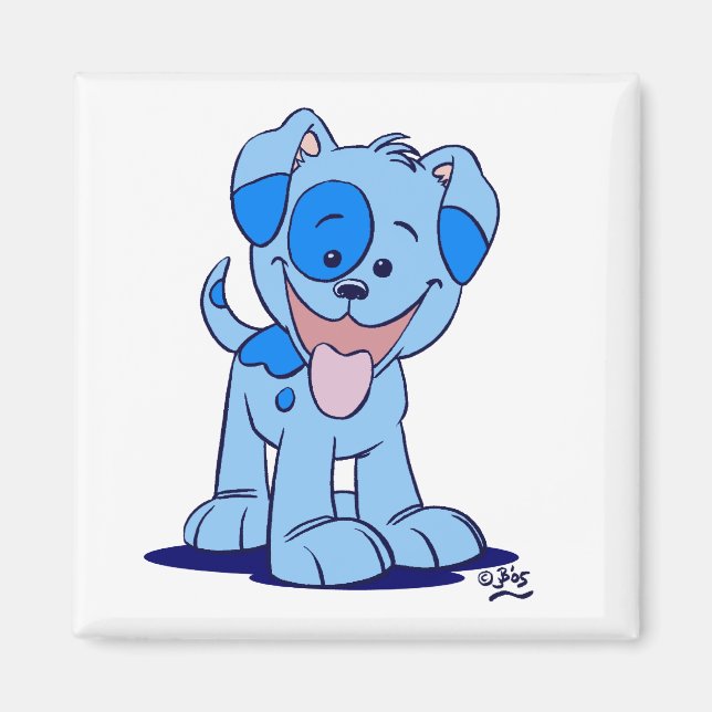 Little blue puppy magnet (Front)