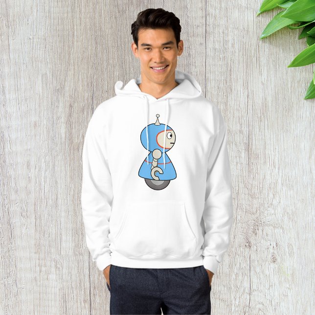 Little Blue Robot Mens Hoodie (Creator Uploaded)