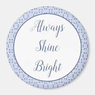 Little Blue Star Patterned Magnet