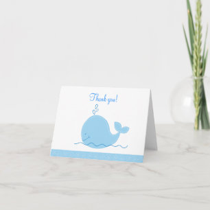 Little Blue Whale Folded Thank you notes