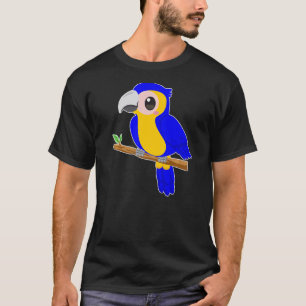 Little Blue Yellow Ara Macaw Cute Baby Parrot Gir T-Shirt