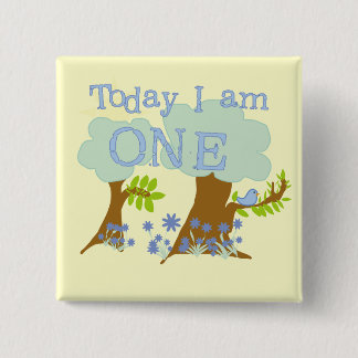 Little Bluebird 1st Birthday Tshirts and Gifts 15 Cm Square Badge