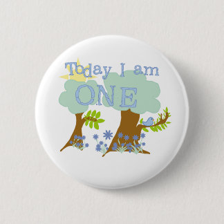 Little Bluebird 1st Birthday Tshirts and Gifts 6 Cm Round Badge
