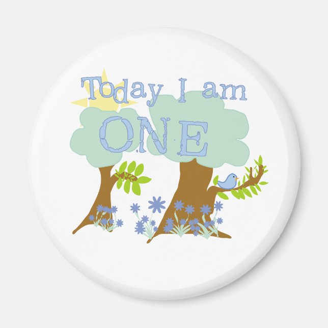 Little Bluebird 1st Birthday Tshirts and Gifts Magnet (Front)