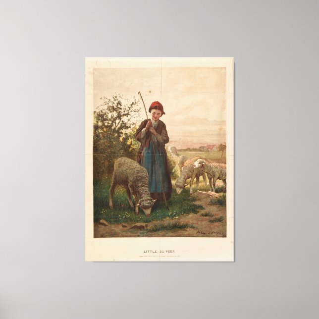 Little Bo-Peep by Bobbitt & Hopper (1867) Canvas Print (Front)