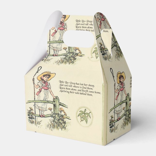 Little Bo-Peep: Classic Kate Greenaway Nursery Favour Box (Front Side)