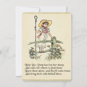 Little Bo-Peep: Classic Kate Greenaway Nursery Invitation