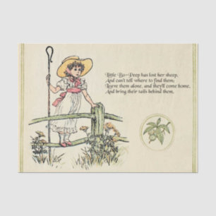 Little Bo-Peep: Classic Kate Greenaway Nursery Tissue Paper